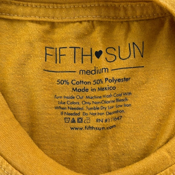 Plant t-shirt, Fifth Sun, gold, size medium - Picture 3 of 4